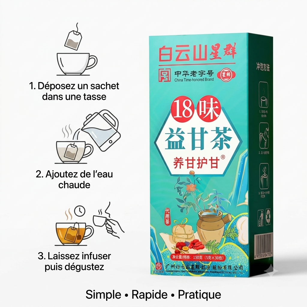 Thé Traditionnel Chinois 18 Ingrédients Naturels — Digestion saine"