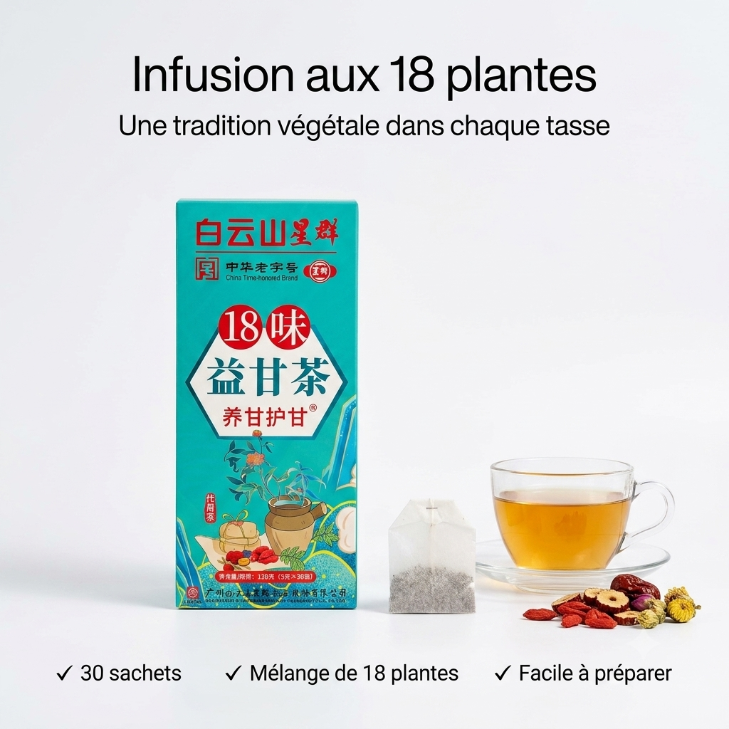Thé Traditionnel Chinois 18 Ingrédients Naturels — Digestion saine"